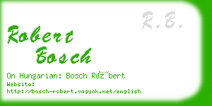 robert bosch business card